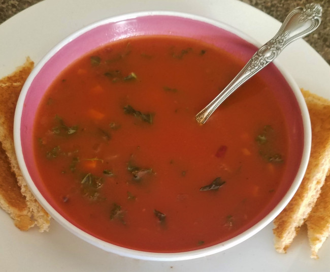 Tomato Kale Soup ShowTheRecipe
